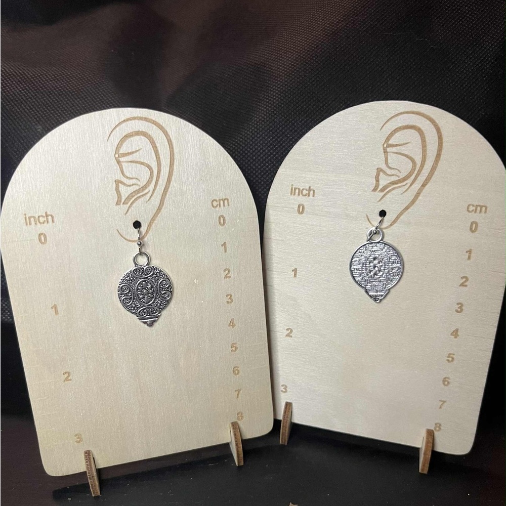 Ornate Silver Drop Earrings
